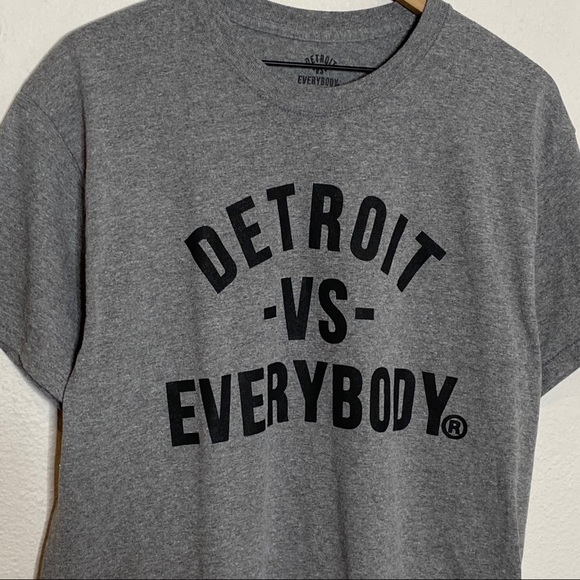 Detroit vs. Everybody Gray Eminem Rapper Tee - Picture 3 of 4